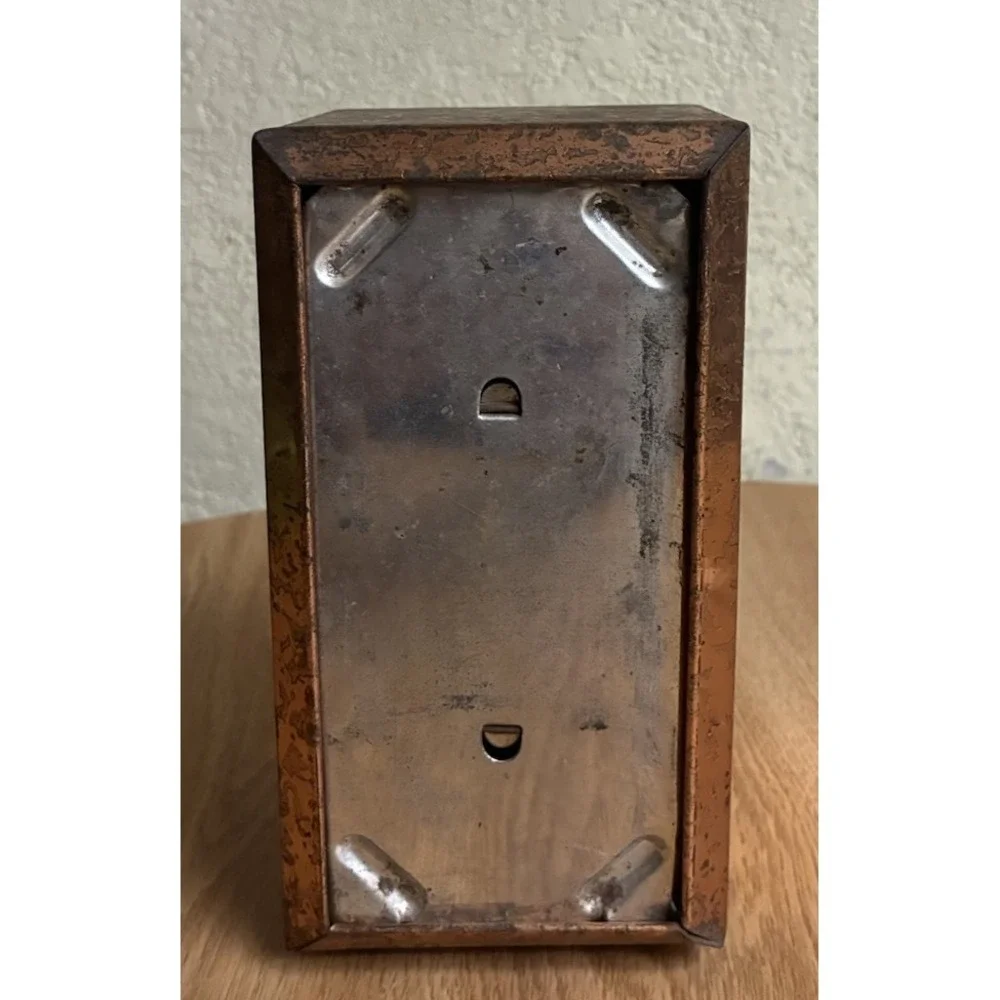 Drip-Cut Starline Napkin Holder Copper‎ Chrome MCM Made In USA Vintage